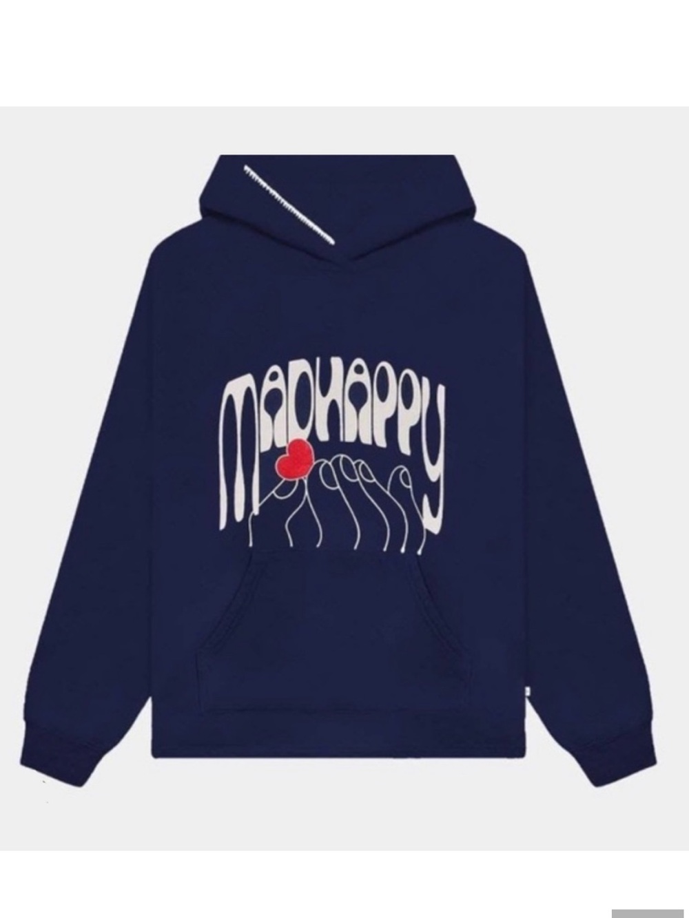 Madhappy Touch of Love Navy Blue Rare Hooded Sweatshirt - Picture 1 of 11